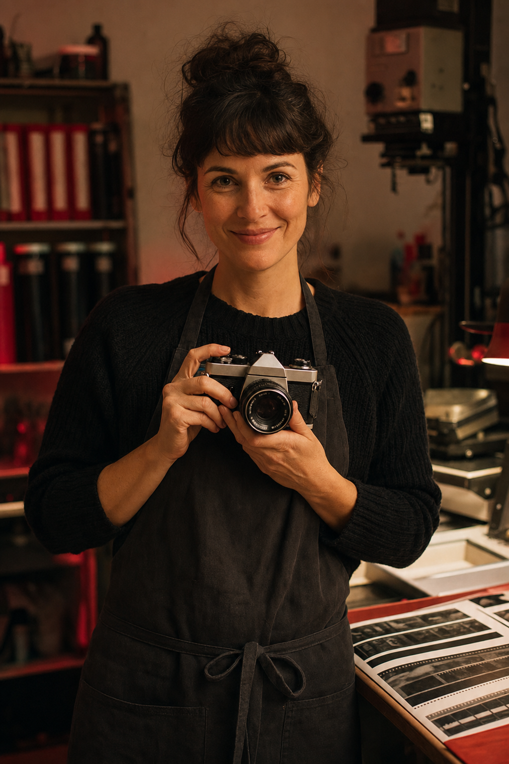 Camille Rousseau, fondatrice d'Argentique, dans son laboratoire
